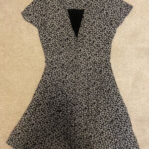 Abercrombie & Fitch Black and White Floral Mini Dress